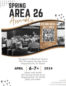 Area 26 April Assembly - April @ Paroquet Conference Centre | Jeffersonville | Indiana | United States