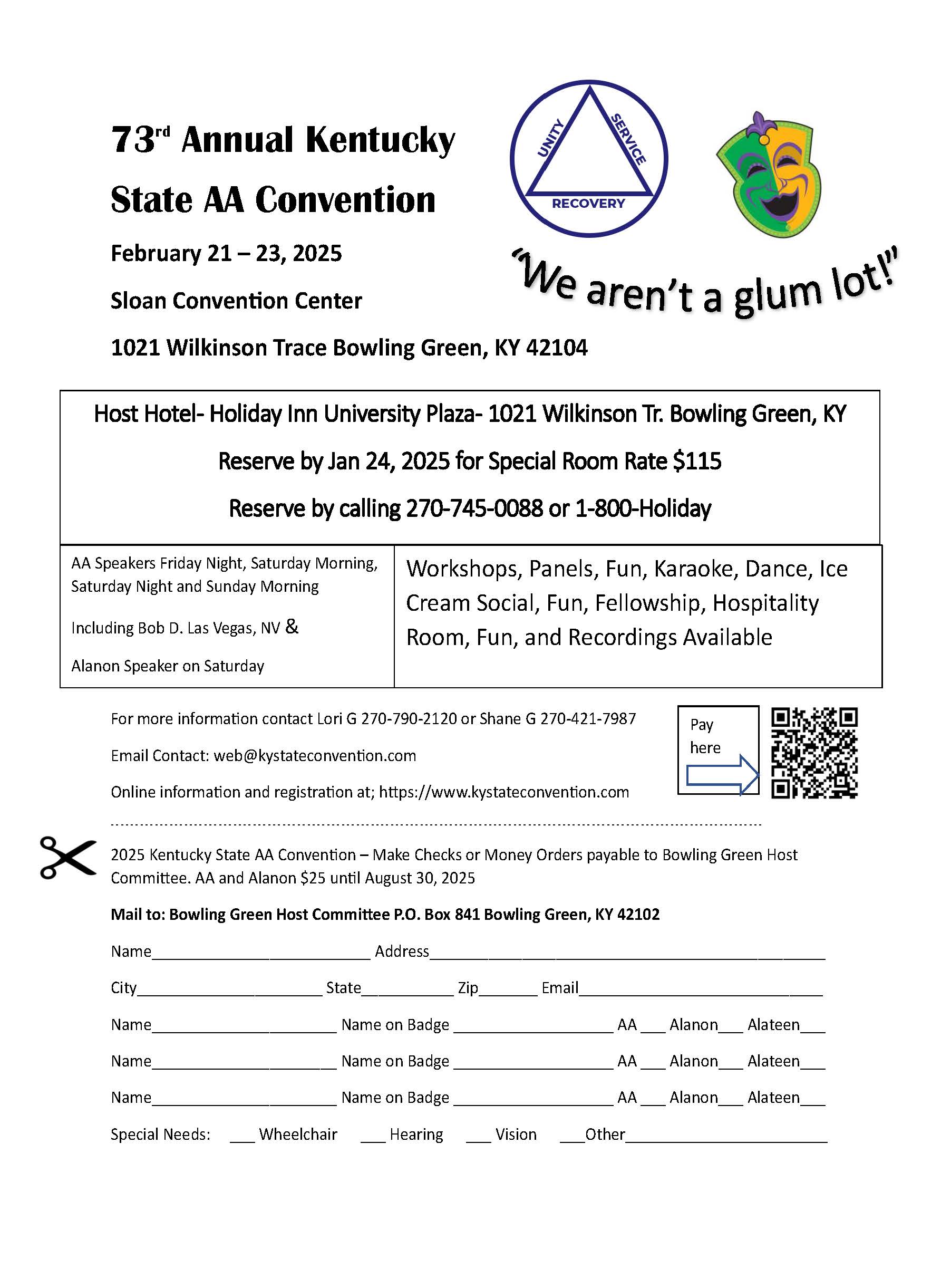 73rd Kentucky State AA Convention 2/2123/2025 Alcoholics Anonymous