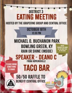 District 3 Eating Meeting @ Michael Buchanan Park | Hopkinsville | Kentucky | United States